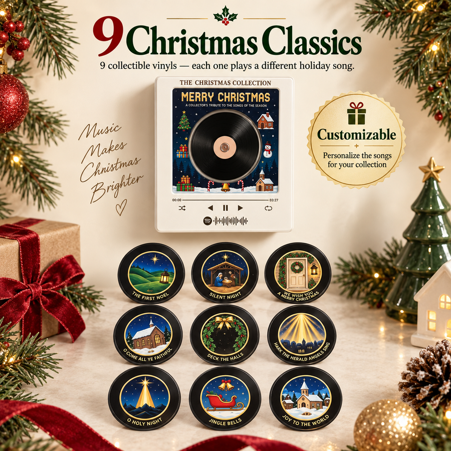 Nine Christmas classics, one per disc